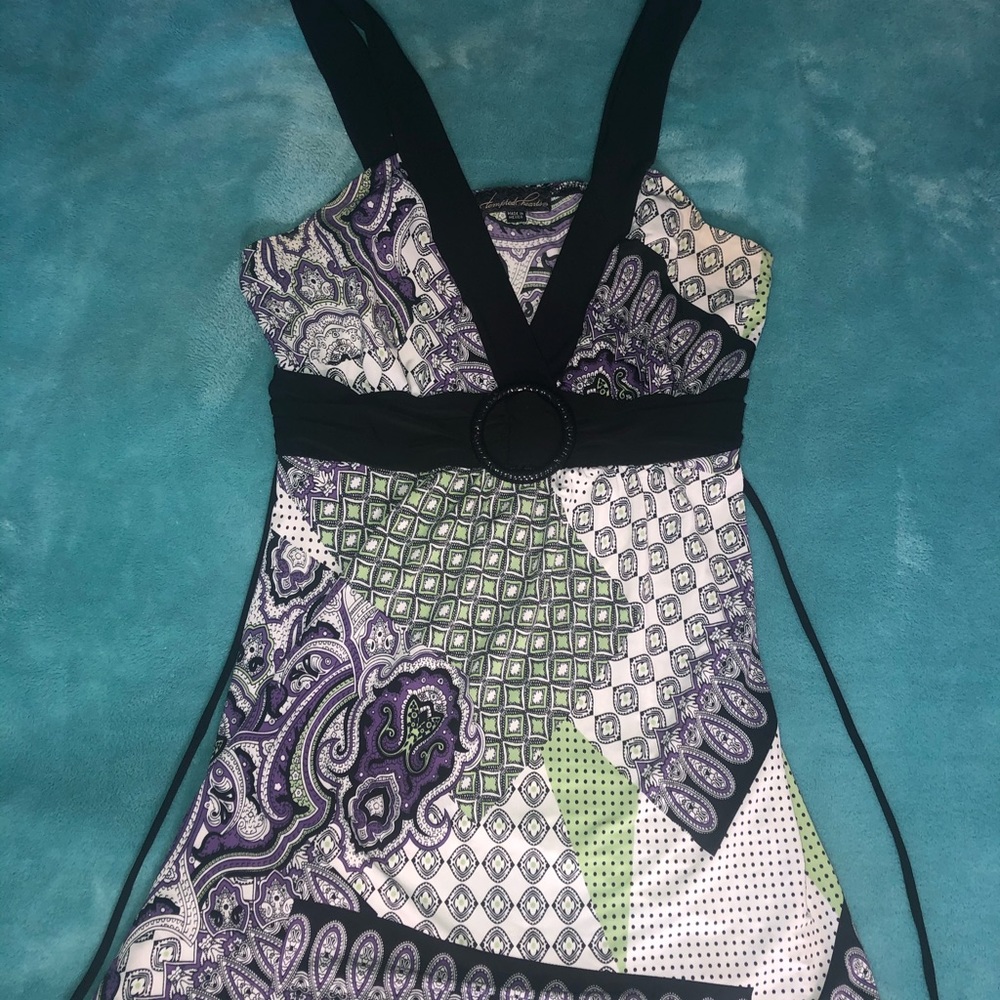 Halter top with belt detail